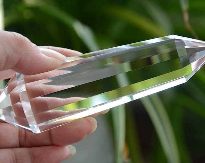 Real Tibetan Himalayan High Altitude 99% Clear 13 Sided Crystal Point Quartz Vogel Wand 4.98 Inch Spiritual Reiki Healing
