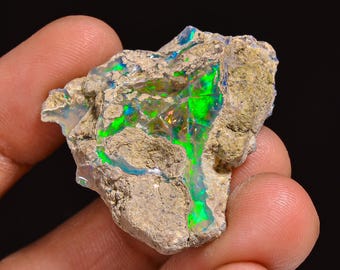 Mind Blowing Top Grade Quality 100% Natural Welo Fire Ethiopian Opal Rough Loose Gemstone For Making Jewelry 31X29X8 MM 31.50 Cts. KR63-16