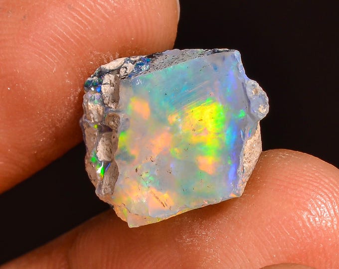 Beautiful Top Grade Quality 100% Natural Welo Fire Ethiopian Opal Rough Loose Gemstone For Making Jewelry 18X12X8 MM 06.00 Cts. KR61-29