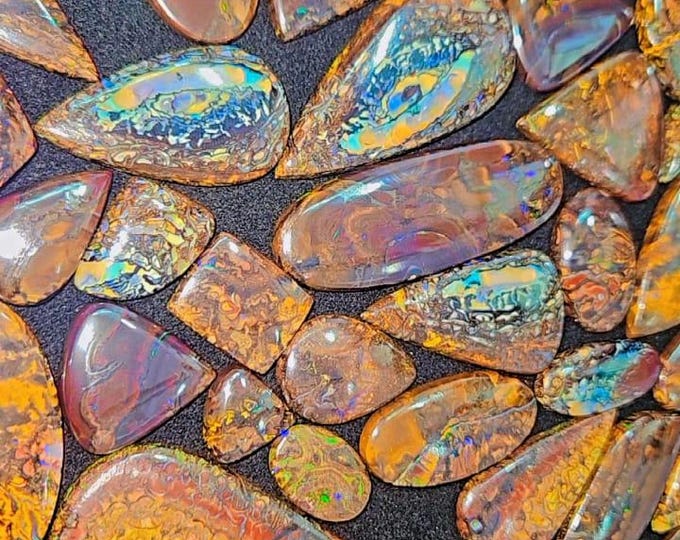 2500 cts Koroit Boulder Opal Polished Stone, 54 Pcs wholesale lot - AOH- 1148