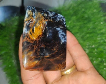 Pietersite Cabochon: Natural Loose Gemstone, Cushion Cut (148.95 Carat)