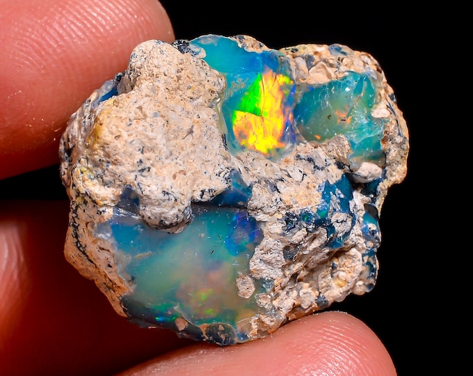 Natural Ethiopian Opal rough - 22X18X11mm, 22 Cts, KR47-03