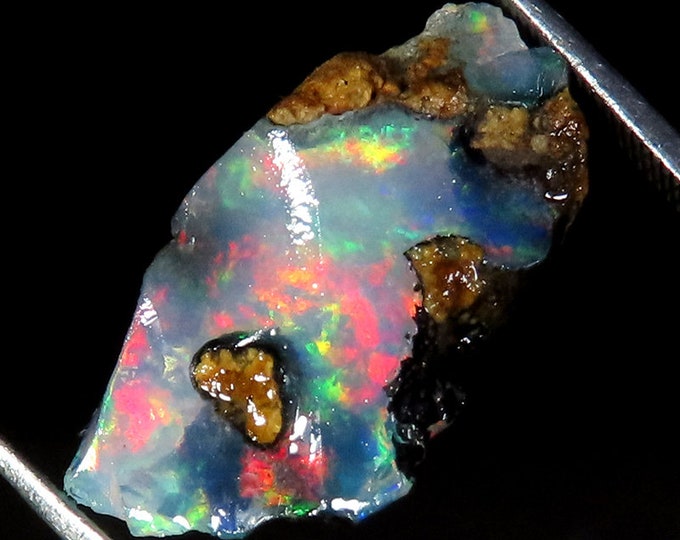 Amazing Top Grade Quality 100% Natural Welo Fire Ethiopian Opal Fancy Rough Loose Gemstone For Making Jewelry 11x20x07 MM 07.00 Cts.