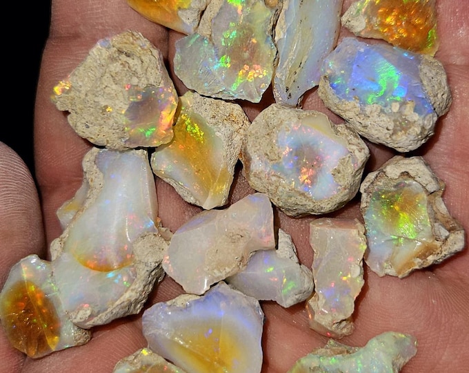 278.50 Ct Jumbo ETHIOPIAN OPAL Natural Welo Fire Rough Specimen Gemstone Lot 22 PCS