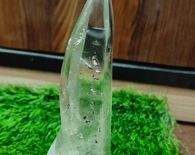 Natural Clear quartz obelisk,Quartz Crystal tower,Large Crystal tower,Crystal wand point,Healing magic wand,Reiki healing,Crystal Gift HCH01