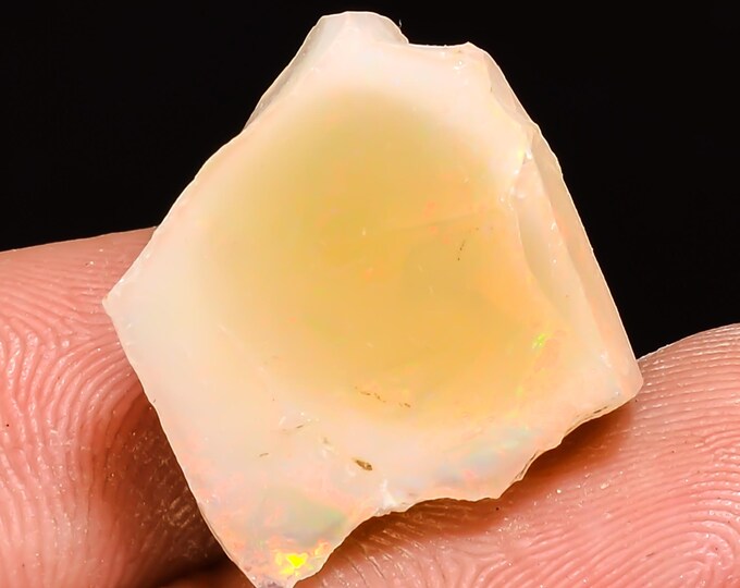 12.5 Cts. 100% Natural Welo Fire Ethiopian Opal Rough Loose Gemstone 16x15x09 MM