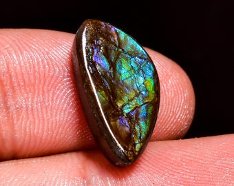 Awesome Top Grade Quality 100% Natural Ammolite Fancy Shape Cabochon Loose Gemstone For Making Jewelry 17X8X4 MM 06.50 Cts. KR41-53