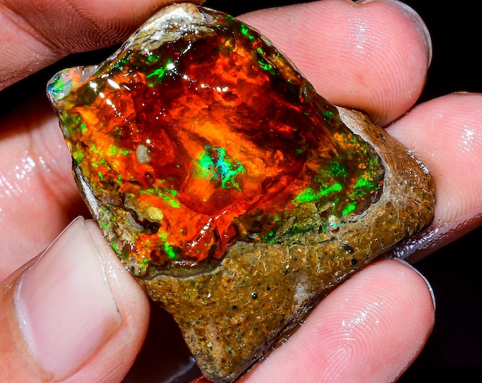 Opal Rough, Natural Crystal Opal Rough, Welo Fire Crystal Opal, Oil Opal Rough, 80.50 Cts.