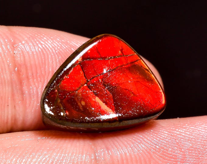 Wonderful Top Grade Quality 100% Natural Ammolite Fancy Shape Cabochon Loose Gemstone For Making Jewelry 17X13X5 MM 11.00 Cts. KR41-50