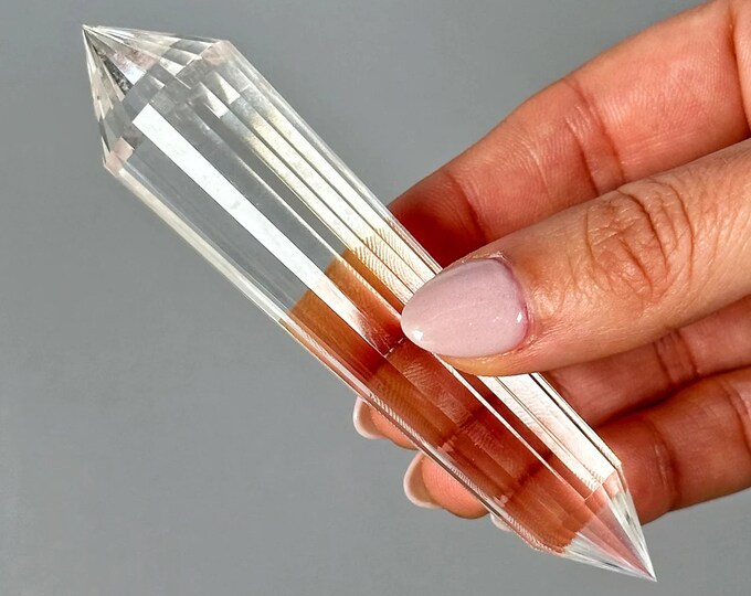 Clear Quartz Vogel Inspired Wand 13 Sided 5.84 inch - # RHV-81