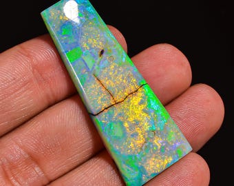 Monarch Opal Gemstone: 15.50 Ct Fancy Shape Doublet, Certified Loose Stone