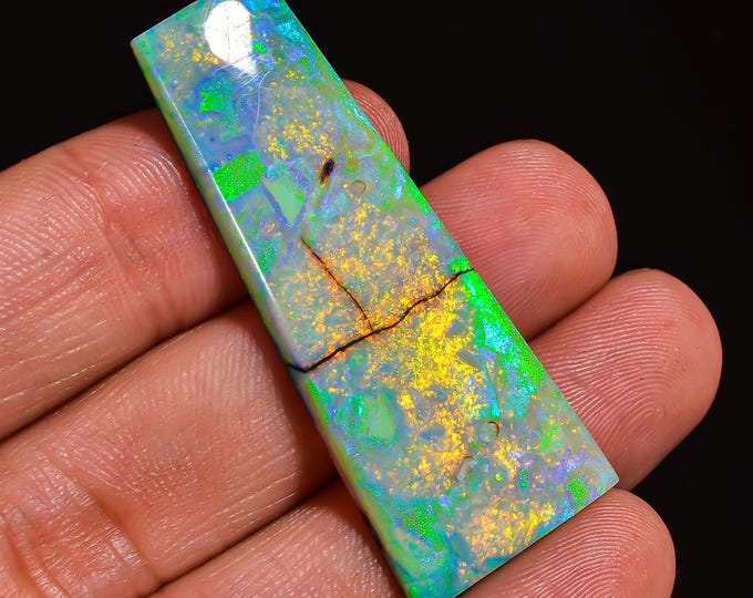 Monarch Opal 15.50 Ct Sterling Fine Opal Gems Fancy Shape Doublet Loose Certified Gemstone Opal For Making Jewelry Stone AAA+ Quality Gem