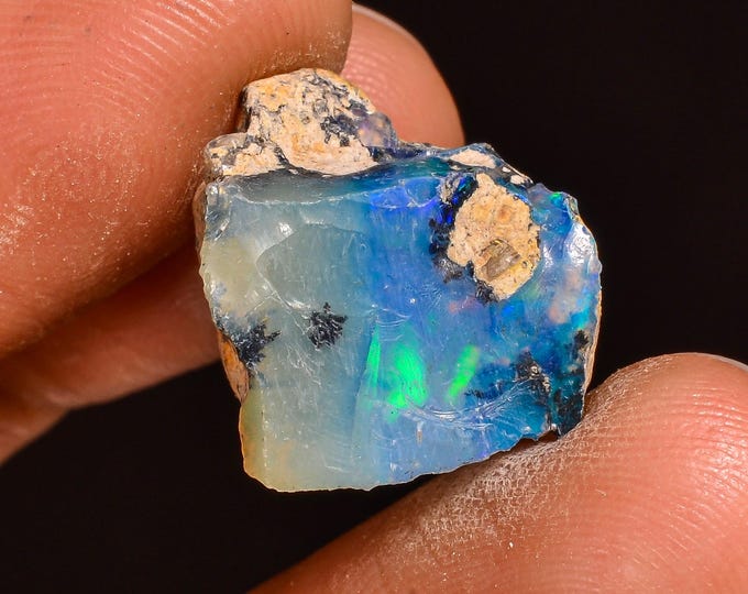 Marvellous Top Grade Quality 100% Natural Welo Fire Ethiopian Opal Rough Loose Gemstone For Making Jewelry 16X14X11 MM 08.00 Cts. KR61-40