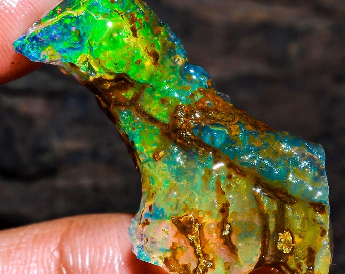 Opal Rough Gemstone, Natural Crystal Opal Rough,Welo Fire Crystal Opal, Flashy Fire Specimens Ethiopian Opal Raw, Oil Opal Rough, 28.00 Cts.