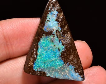 Boulder Opal Cabochon: Natural Australian Gemstone for Jewelry Making (30X24X8 MM, 50.50 Cts.)