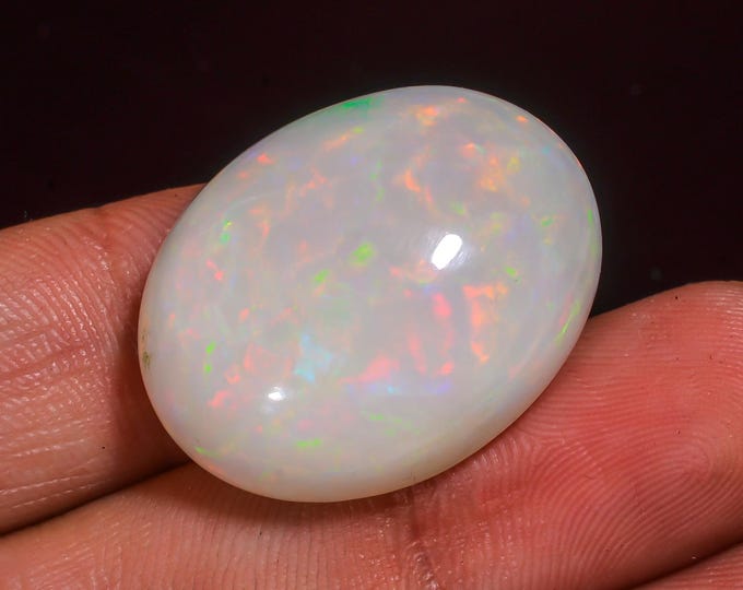 31.00 Cts. Natural Ethiopian Welo White Opal Cabochon, Beautiful Opal for Crafting Jewelry, Perfect Gift for Birthdays or Anniversaries
