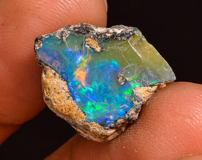 Unique Top Grade Quality 100% Natural Welo Fire Ethiopian Opal Fancy Rough Loose Gemstone For Making Jewelry 15X14X8 MM 07.50 Cts. KR61-24