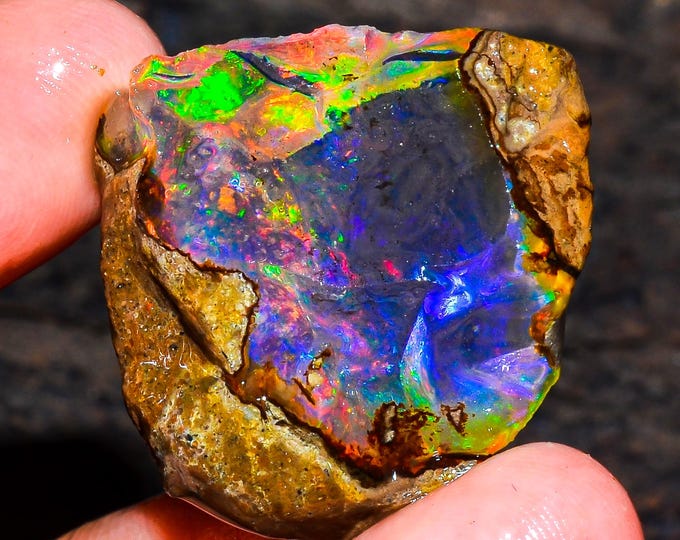 Opal Rough Gemstone, Natural Crystal Opal Rough,Welo Fire Crystal Opal, Flashy Fire Specimens Ethiopian Opal Raw, Oil Opal Rough, 33.50 Cts.