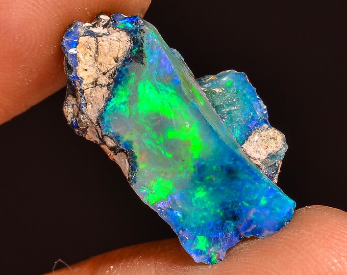 Wonderful Top Grade Quality 100% Natural Welo Fire Ethiopian Opal Rough Loose Gemstone For Making Jewelry 22X11X10 MM 09.50 Cts. KR61-125