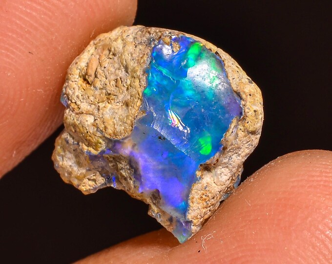 Elegant Top Grade Quality 100% Natural Welo Fire Ethiopian Opal Fancy Rough Loose Gemstone For Making Jewelry 13X12X5 MM 04.00 Cts. KR61-84
