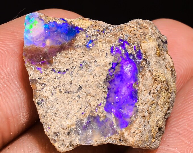 23.00 Cts. 100% Natural Welo Fire Ethiopian Opal Rough Loose Gemstone 24x20x18 MM