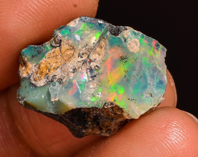 Incredible Top Grade Quality 100% Natural Welo Fire Ethiopian Opal Rough Loose Gemstone For Making Jewelry 18X15X11 MM 11.50 Cts. KR61-89