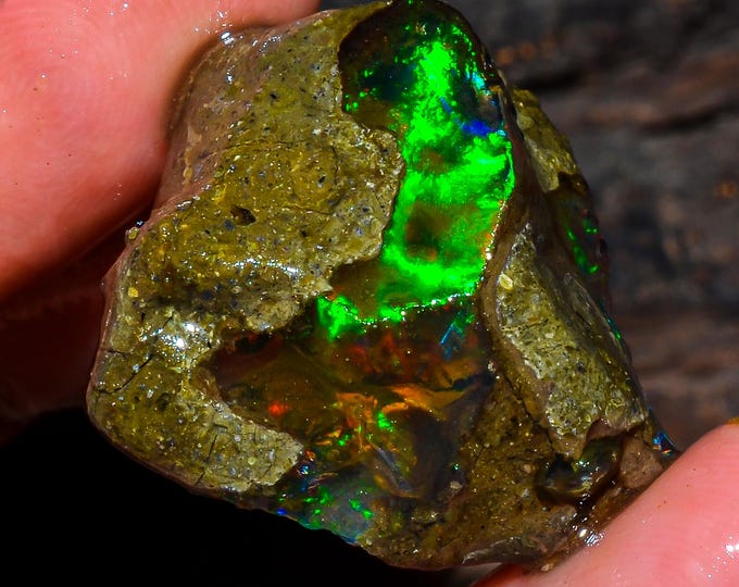 Opal Rough Gemstone, Natural Crystal Opal Rough,Welo Fire Crystal Opal, Flashy Fire Specimens Ethiopian Opal Raw, Oil Opal Rough, 20.00 Cts.