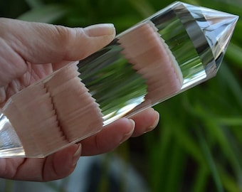 Himalayan Clear Quartz Vogel Wand: 36 Sided Reiki Healing Crystal