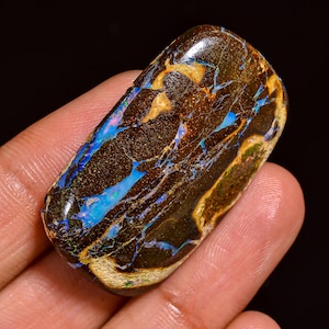 Tempting Top Grade Quality 100% Natural Boulder Opal Radiant Shape Cabochon Loose Gemstone For Making Jewelry 36X22X7 MM 56.00 Cts. KR64-1