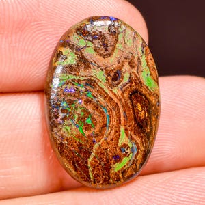 Amazing Top Grade Quality 100% Natural Boulder Opal Oval Shape Cabochon Loose Gemstone For Making Jewelry 22X15X3 MM 11.00 Cts. KR44-37