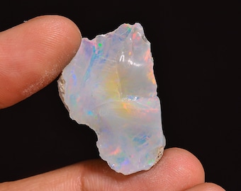 Welo Fire Ethiopian Opal Rough Gemstone: Jewelry Making (29X21X7 MM, 15.00 Cts.)