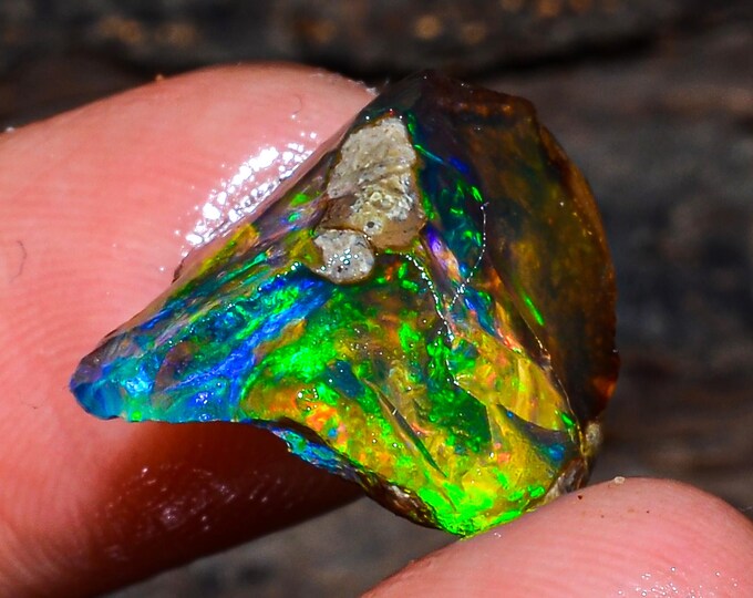 Opal Rough Gemstone, Natural Crystal Opal Rough,Welo Fire Crystal Opal, Flashy Fire Specimens Ethiopian Opal Raw, Oil Opal Rough, 08.00 Cts.