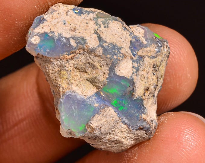 Incredible Top Grade Quality 100% Natural Welo Fire Ethiopian Opal Rough Loose Gemstone For Making Jewelry 22X20X11 MM 16.50 Cts. KR61-64