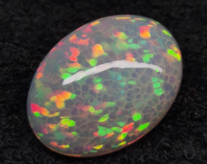 AAA Honeycomb Opal Gemstone Natural Ethiopian Opal ,Rare Oval Fire Opal Gemstone , Opal Gems Honeycomb Pattern Opal 16 Carat