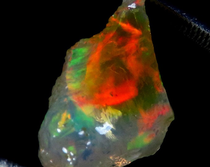 Elegant Top Grade Quality 100% Natural Welo Fire Ethiopian Opal Fancy Rough Loose Gemstone For Making Jewelry 10x17x10 MM 05.60 Cts.