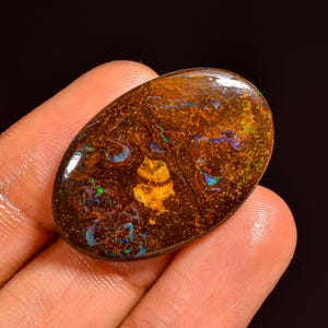 Outstanding Top Grade Quality 100% Natural Boulder Opal Oval Shape Cabochon Loose Gemstone For Making Jewelry 29X20X5 MM 26.50 Cts. KR62-6
