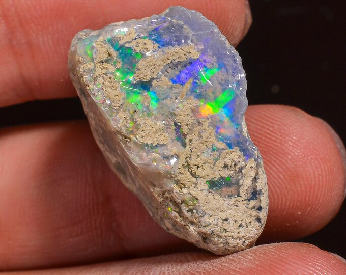 Tempting Top Grade Quality 100% Natural Welo Fire Ethiopian Opal Fancy Rough Loose Gemstone For Making Jewelry 28X22X12 MM 28.00 Cts KR58-28
