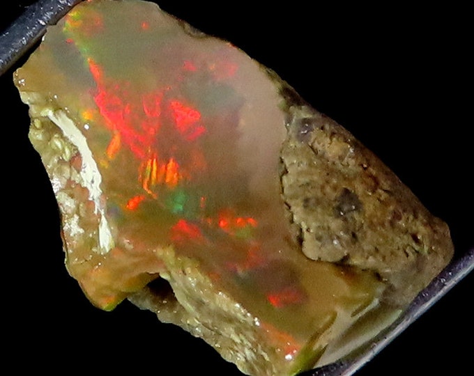 Wonderful Top Grade Quality 100% Natural Welo Fire Ethiopian Opal Fancy Rough Loose Gemstone For Making Jewelry 11x17x10 MM 06.90 Cts.