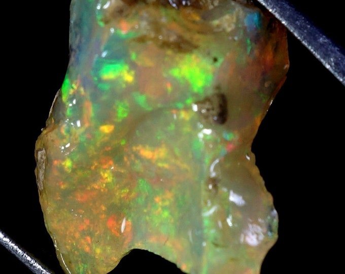 Unique Top Grade Quality 100% Natural Welo Fire Ethiopian Opal Fancy Rough Loose Gemstone For Making Jewelry 13x13x10 MM 07.50 Cts.