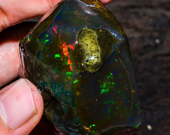 Opal Rough Gemstone, Natural Crystal Opal Rough,Welo Fire Crystal Opal, Flashy Fire Specimens Ethiopian Opal Raw, Oil Opal Rough,290.50 Cts.