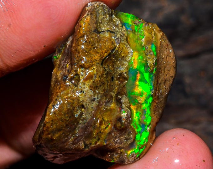 Opal Rough Gemstone, Natural Crystal Opal Rough,Welo Fire Crystal Opal, Flashy Fire Specimens Ethiopian Opal Raw, Oil Opal Rough, 21.00 Cts.