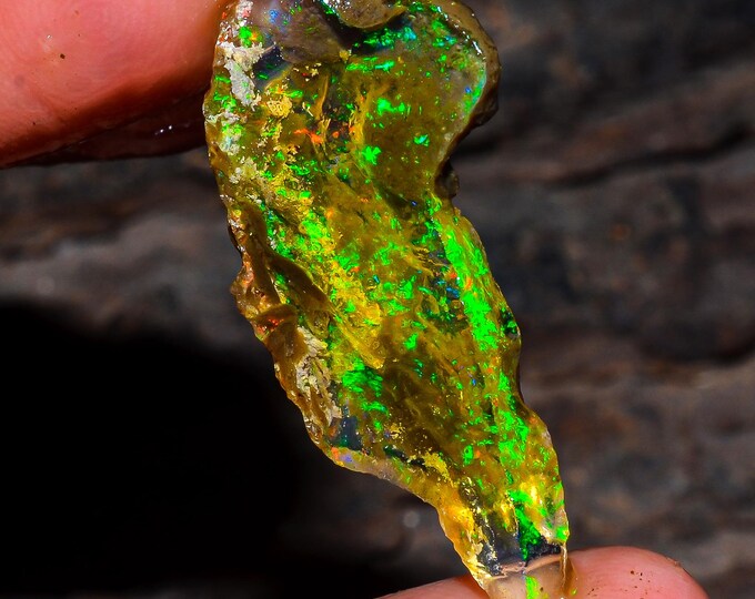 Opal Rough Gemstone, Natural Crystal Opal Rough,Welo Fire Crystal Opal, Flashy Fire Specimens Ethiopian Opal Raw, Oil Opal Rough, 09.50 Cts.