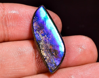 Unique Top Grade Quality 100% Natural Ammolite Fancy Shape Cabochon Loose Gemstone For Making Jewelry 26X10X4 MM 11.50 Cts. KR41-49