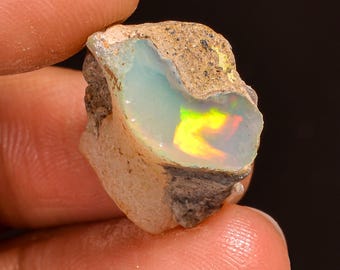Mind Blowing Top Grade Quality 100% Natural Welo Fire Ethiopian Opal Rough Loose Gemstone For Making Jewelry 17X13X10 MM 09.50 Cts. KR60-5