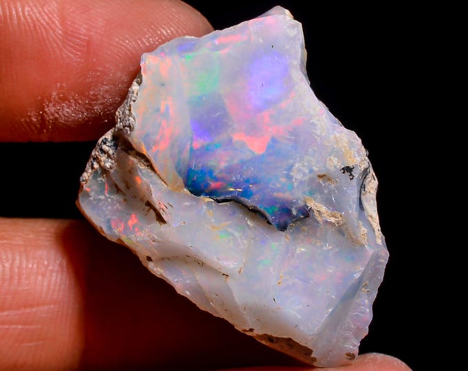 AAA+ Grade Natural Ethiopian Opal Rough Lot, Welo Fire Opal Raw, Opal Crystal, Raw Opal Stone Opal, Dry Opal Gemstone Raw 38.00 Cts.
