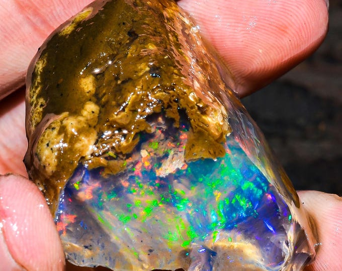 Opal Rough Gemstone, Natural Crystal Opal Rough,Welo Fire Crystal Opal, Flashy Fire Specimens Ethiopian Opal Raw, Oil Opal Rough,140.50 Cts.
