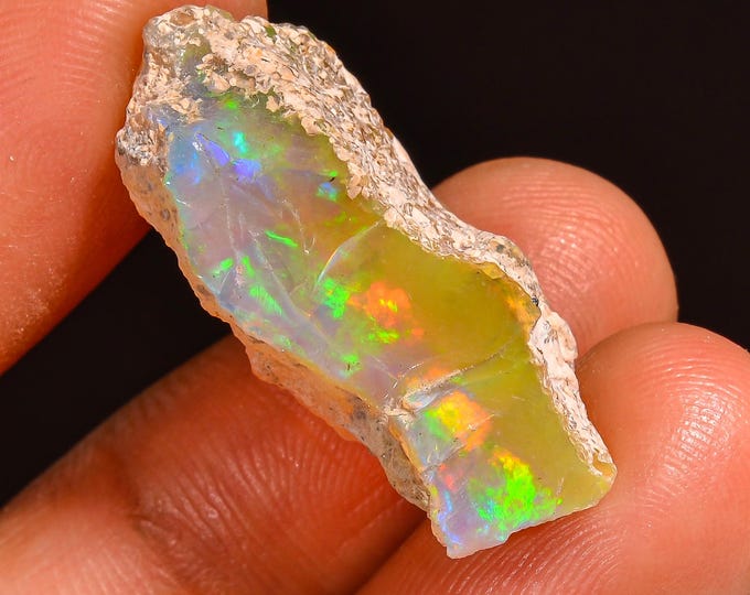 Ethiopian Opal Raw Crystal - 27X10X9MM 13.00 Cts KR59-05