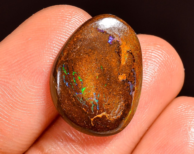Terrific Top Grade Quality 100% Natural Boulder Opal Fancy Shape Cabochon Loose Gemstone For Making Jewelry 18X13X3 MM 07.00 Cts. KR62-2