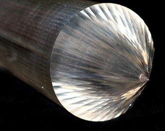 Tibetan Clear Quartz Vogel Crystal Wand - 7.49 inch Healing Point