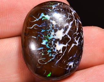 Boulder Opal Cabochon: Natural Gemstone for Jewelry Making (22X17X7 MM, 28.50 Cts.)